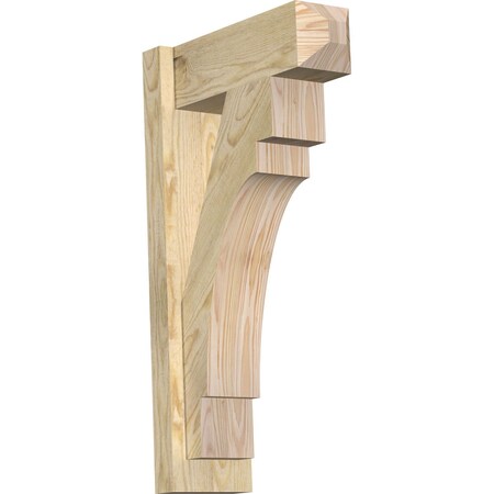 Ekena Millwork Merced Craftsman Rough Sawn Outlooker, Douglas Fir, 6"W x 16"D x 28"H OUT06X16X28MRC04RDF